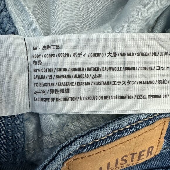 Hollister Ultra High Rise Mom Jean Distressed Women's size 1 Blue Denim Jeans - Picture 4 of 5